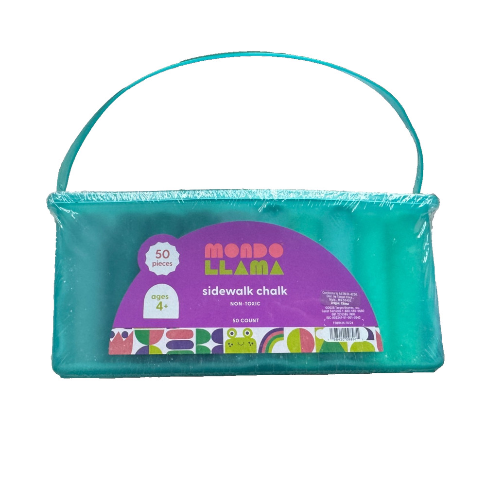 Mondo Llama Sidewalk Chalk 50 Count Set with Carry Case Non Toxic Kids Art New